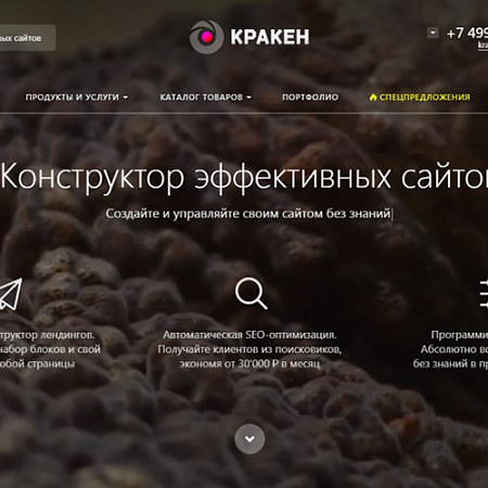КРАКЕН — конструктор лендинговых сайтов с интернет-магазином, SEO-модулем, блогом и автоворонками